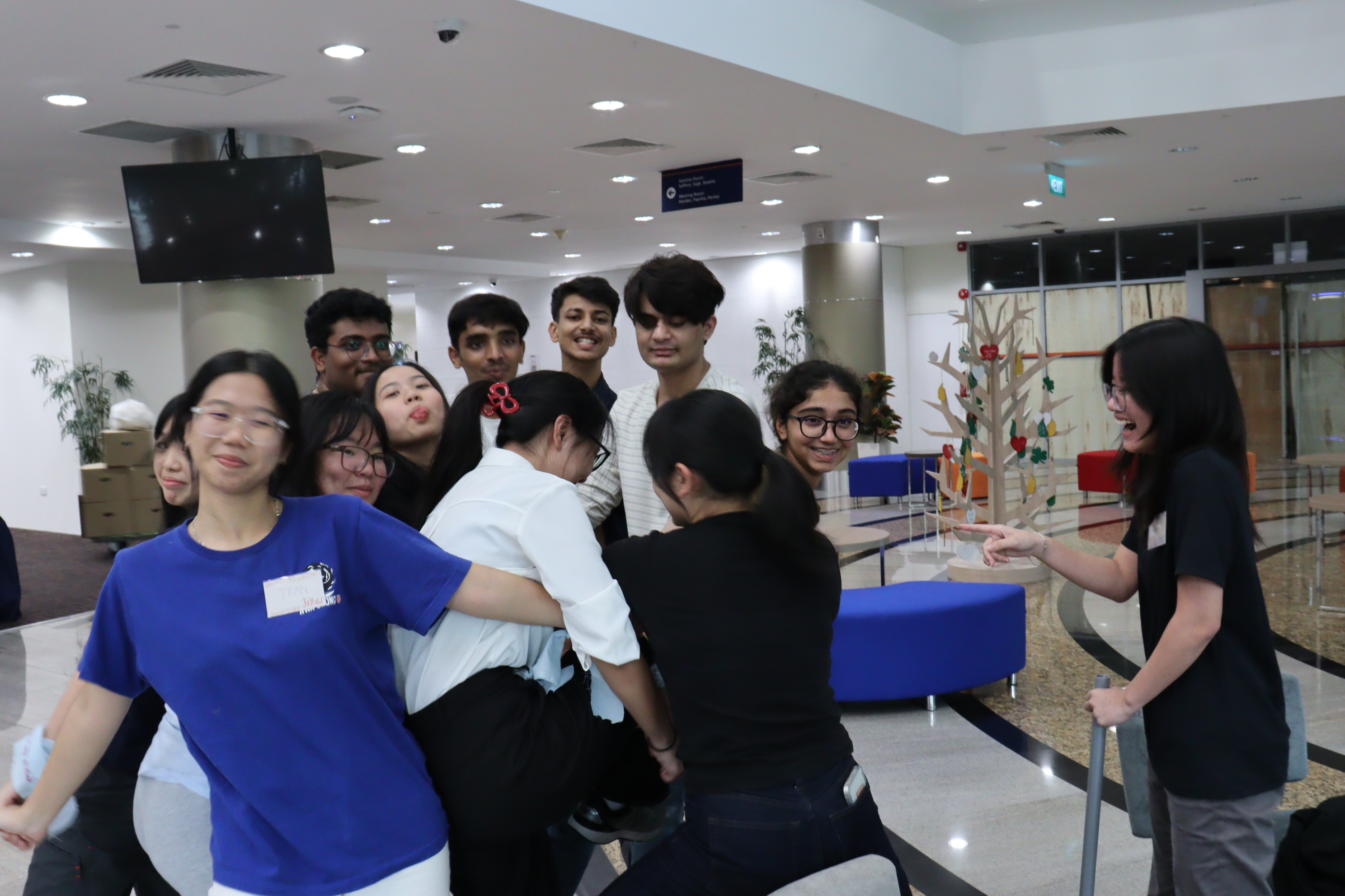 Fellows engaged in team building games